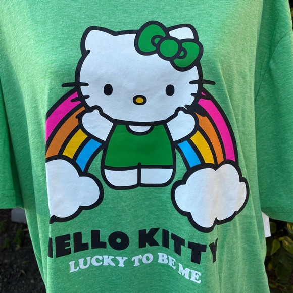 Hello Kitty Green St. Patrick’s Day Green T-Shirt XXL NWT - Picture 2 of 8